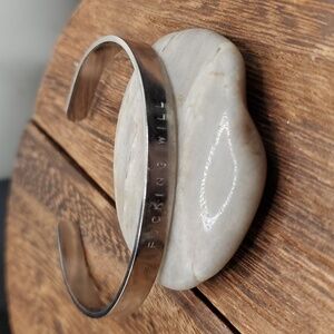 I will cuff bracelet sterling B2607